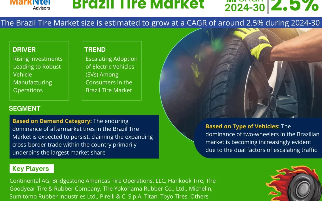 Brazil Tire Market Research Report 2024-2030: Industry Expected to Grow Approx. 2.5% CAGR