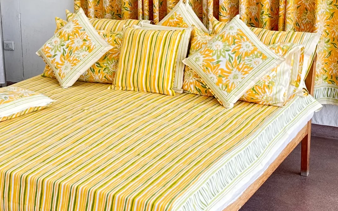 hand block printed bedsheets